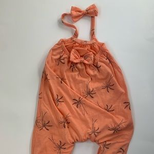 Jessica Simpson Palm Tree Print halter romper